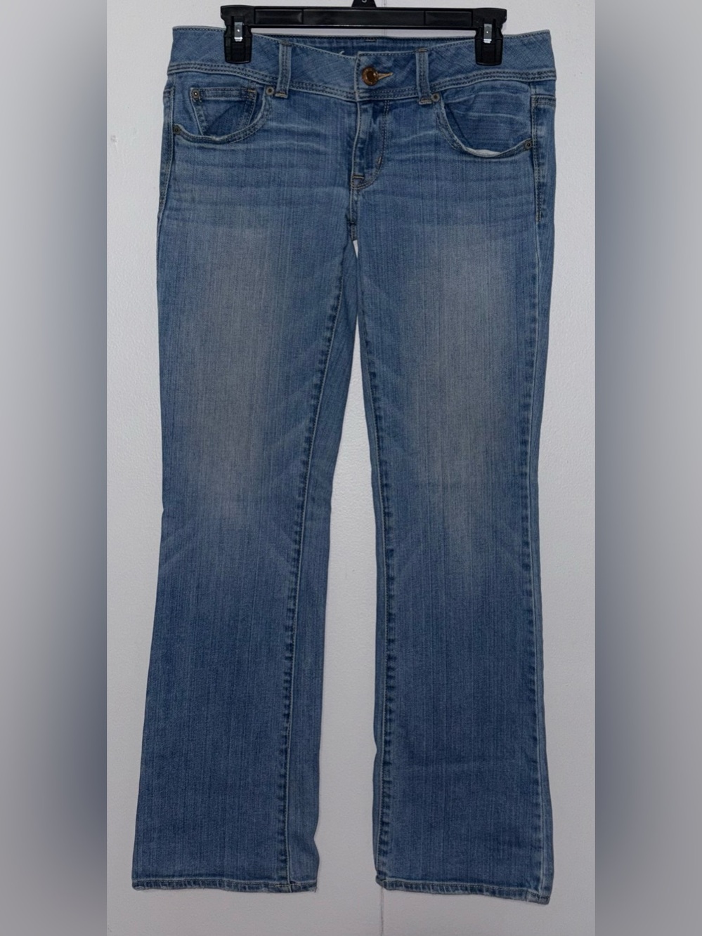 American Eagle Slim Boot Jeans Light Wash Stretch Low Rise Tagged 6